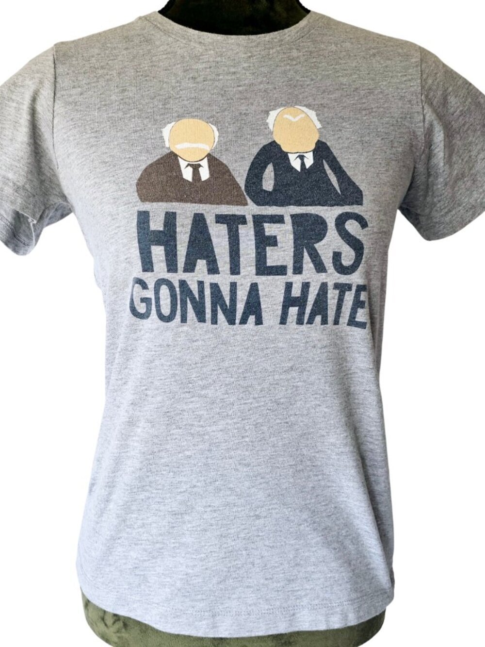 Next Level 'Haters Gonna Hate' Women's T-Shirt, Gray, Size M - Picture 2 of 8